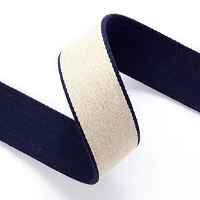 Cinta para cinturón  [ 3,5 cm ] – azul marino/beige, 
