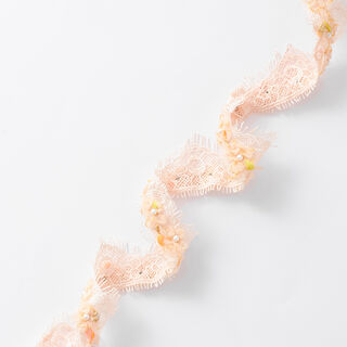 Banda de encaje Flores de tul [30 mm] – rosa, 
