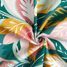 Tela decorativa Sarga de algodón Bocetos de hojas – rosa/verde oscuro,  thumbnail number 3