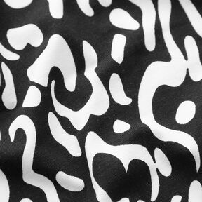 Punto de viscosa estampado de leopardo abstracto – negro/blanco, 