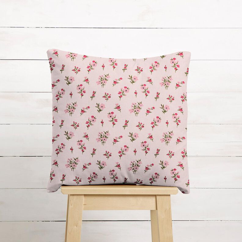 Tela de algodón Cretona Mini flores – rosado/rosa intenso,  image number 7