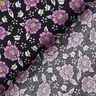 Tela de viscosa Mar de flores – negro/violeta pastel,  thumbnail number 4