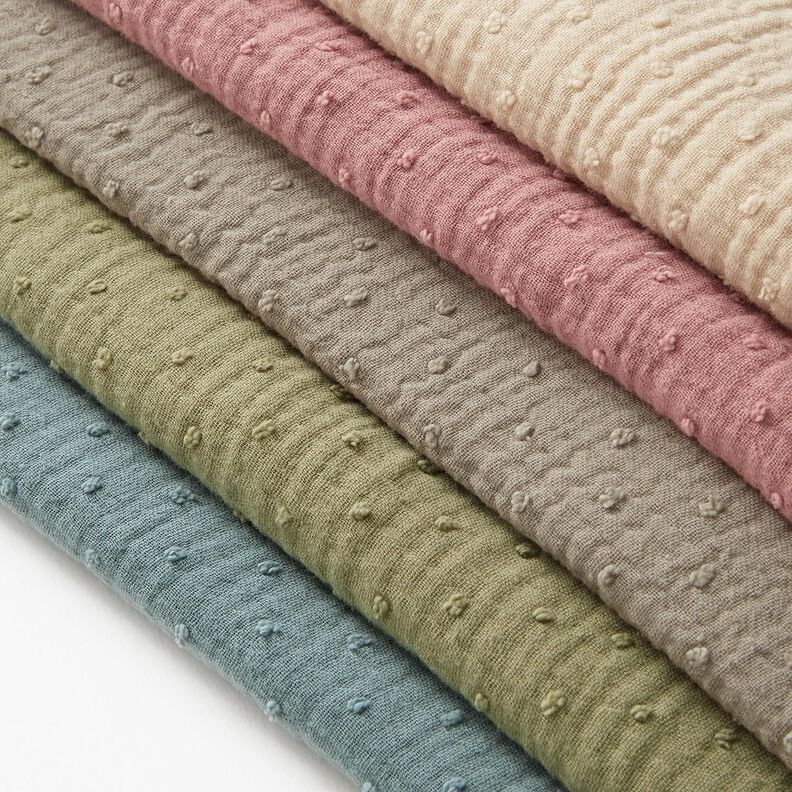 Muselina/doble arruga dobby – azul marino,  image number 5