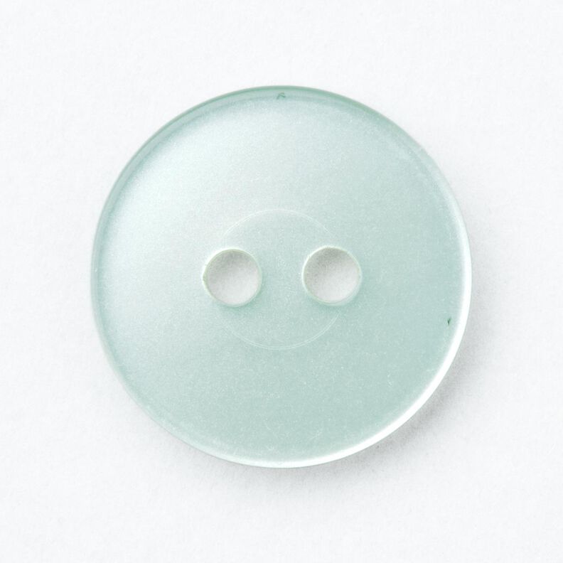 Botón de 2 agujeros brillante [Ø 15 mm] – menta suave,  image number 1