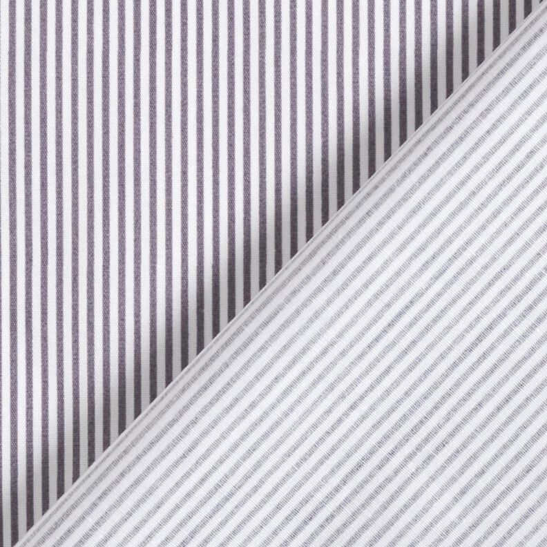Popelina de algodón Mini rayas – gris pizarra/blanco,  image number 4