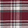Tejido de abrigo con reverso de piel a cuadros – burdeos/gris pizarra,  thumbnail number 1