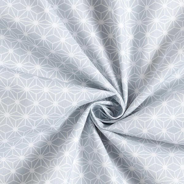 Tela de algodón Cretona Estrella gráfica pequeña – gris claro,  image number 3