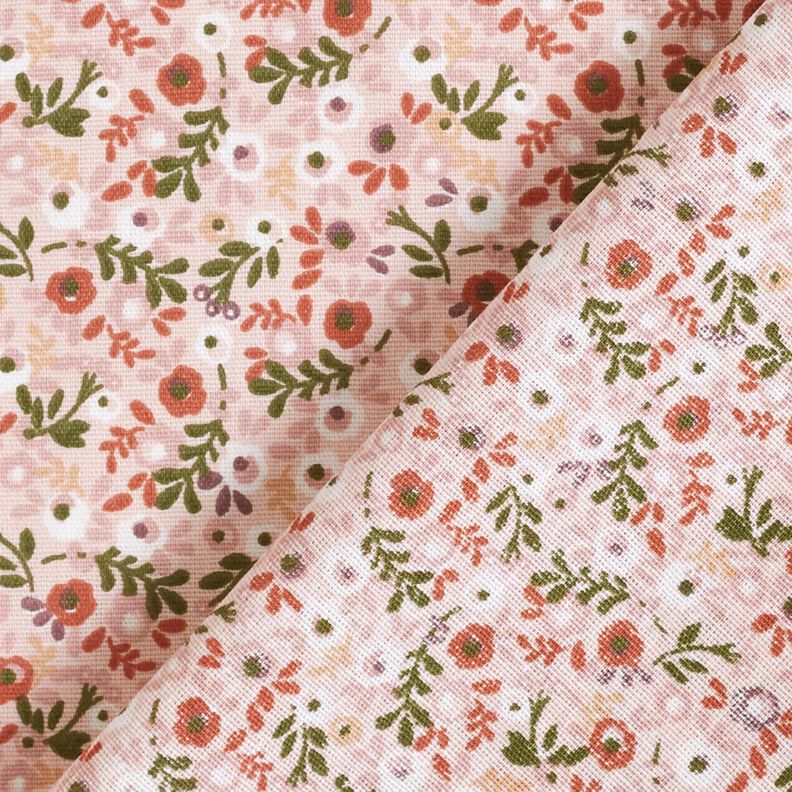 Popelina de algodón Flores pequeñas – rosado/cobre,  image number 4