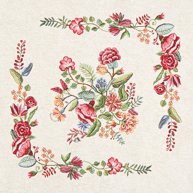 Piezas decorativas Tapiz Motivo floral romántico – beige claro,  image number 1