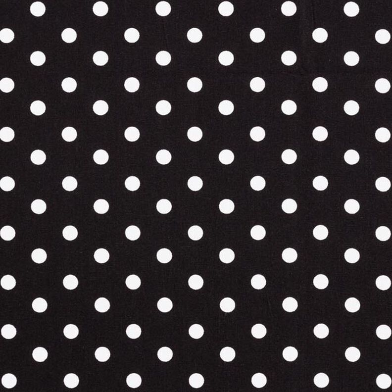 Popelina de algodón puntos grandes – negro/blanco,  image number 1