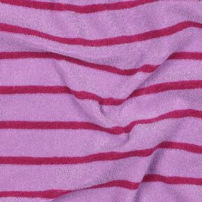 Jersey de rizo Rayas | Poppy Fabrics – violeta pastel/púrpura, 