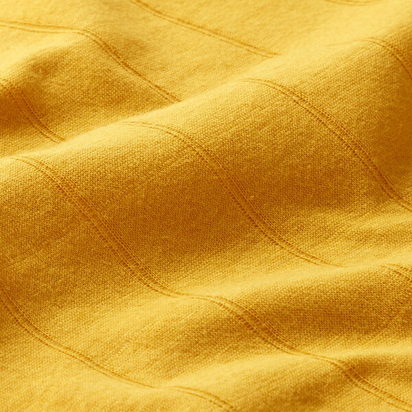 Tela de jersey de doble capa Uni – amarillo curry – Muestra,  image number 2