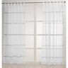 Tela para cortinas Voile líneas delicadas 295 cm – gris seda/marfil,  thumbnail number 6