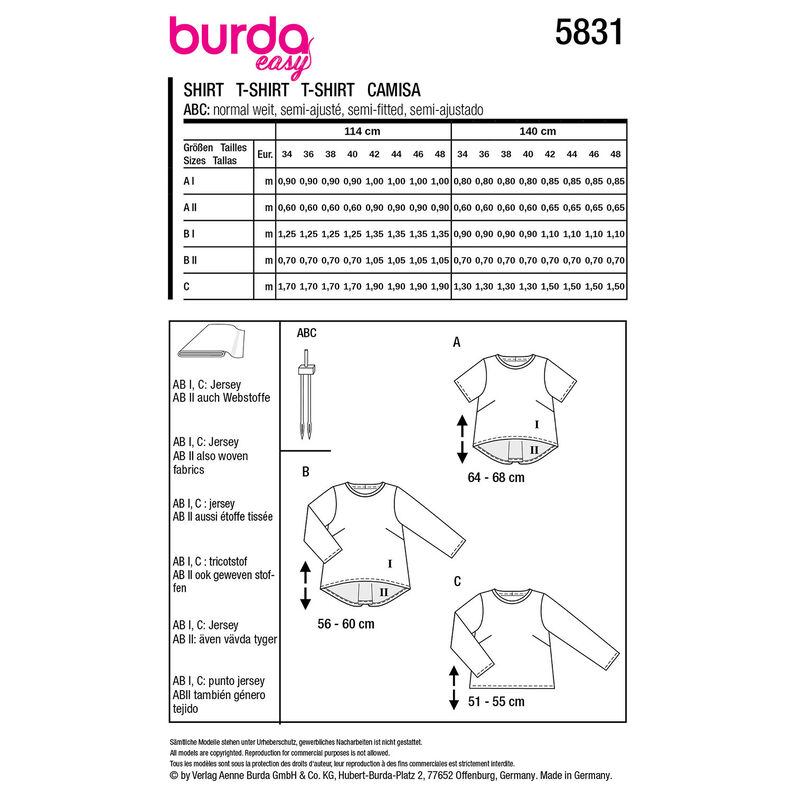 Camisa | Burda 5831 | 34-48,  image number 12