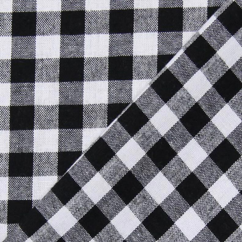 Tela de algodón Cuadros vichy 1 cm – negro/blanco,  image number 3