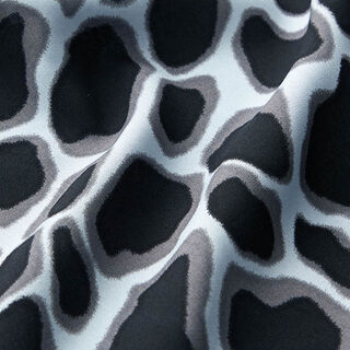 Tela de viscosa leopardo – azul claro/negro, 