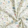 Jersey canelado Prado de flores de acuarela &ndash; marfil,  thumbnail number 3