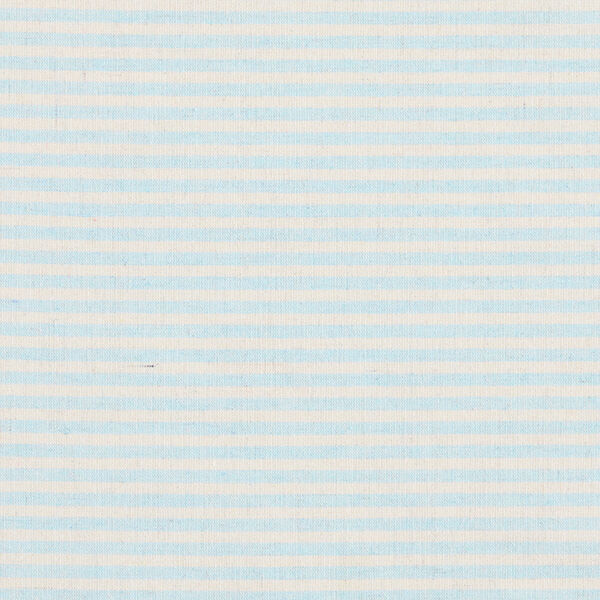 Mezcla algodón-viscosa rayas horizontales estrechas – blanco lana/azul claro,  image number 1