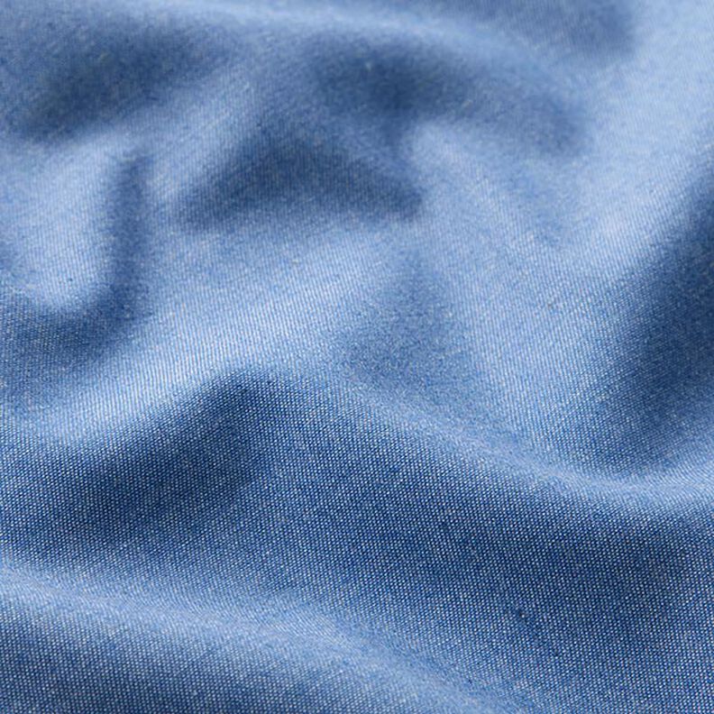 Tejido Chambray de algodón Apariencia vaquera – azul,  image number 2