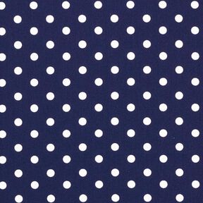 Popelina de algodón puntos grandes – azul marino/blanco, 