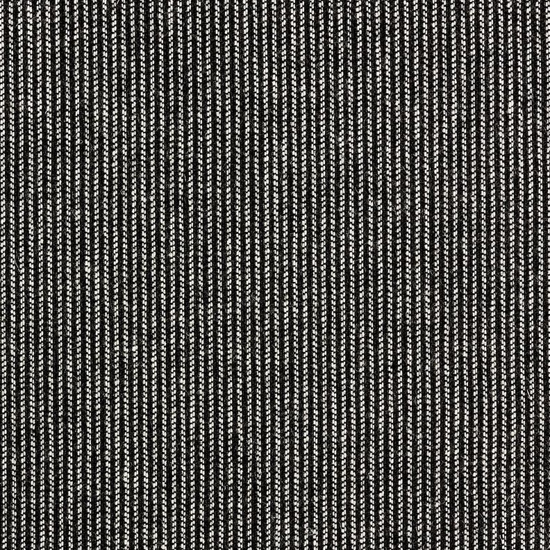 Tejido de pantalón mezcla de lana rayas melange – negro/blanco,  image number 4