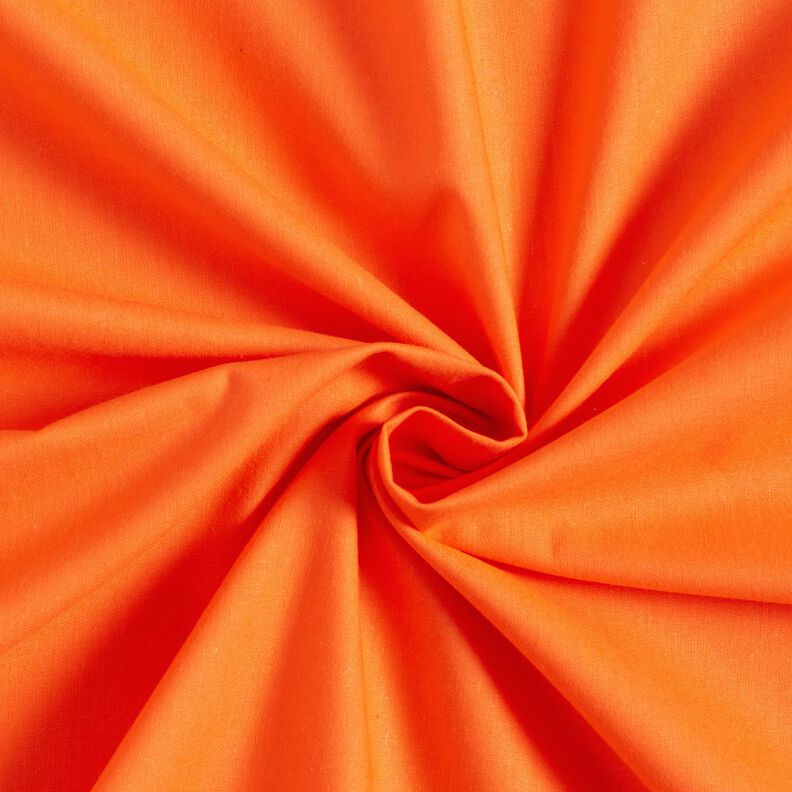 Tela de algodón Popelina Uni – naranja neón,  image number 1