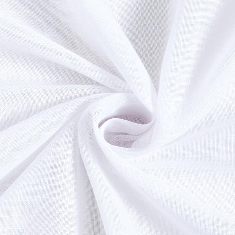 Tejido para cortinas Voile Apariencia de lino 300 cm – blanco,  image number 1