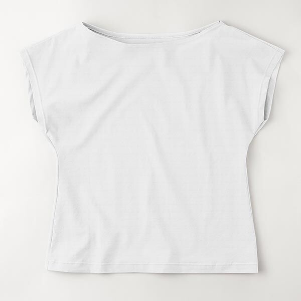 Tela de jersey de algodón Uni mediano – blanco,  image number 8