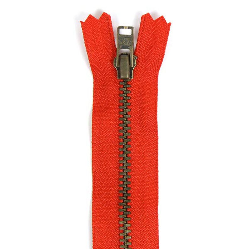 Cierre de cremallera no divisible | metal antiguo (820),  image number 1