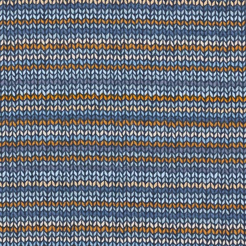 Tela de jersey de algodón Patrón de tejido – azul marino,  image number 1