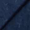 Tela de gabardina elástica con zarcillos – azul marino,  thumbnail number 4