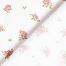 Popelina de algodón Rosas delicadas – rojo/blanco,  thumbnail number 4