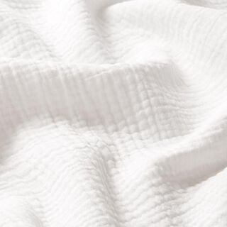 GOTS Muselina/doble arruga | Tula – blanco lana, 