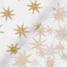 Tul con estrellas brillantes – blanco/dorado,  thumbnail number 4