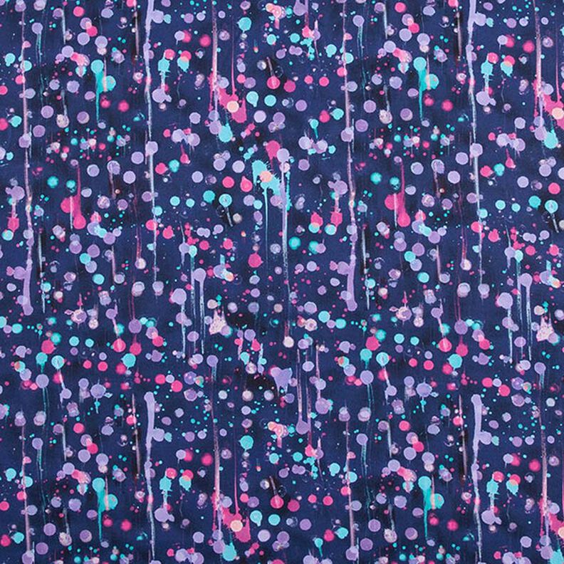 Tejido Softshell Galletas corriendo Impresión digital – azul marino/rosa intenso,  image number 1
