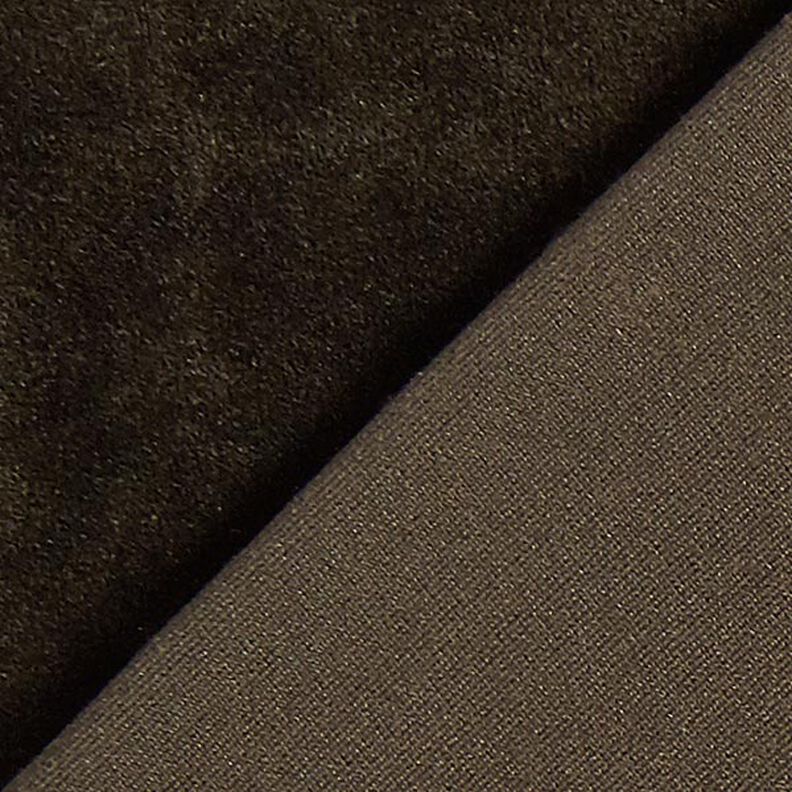 Terciopelo Stretch Tela de niqui – marrón oscuro,  image number 3