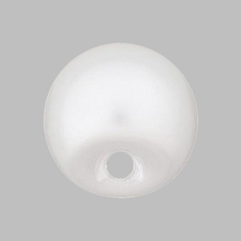 Botón de perla de poliéster Brillante - blanco,  image number 2
