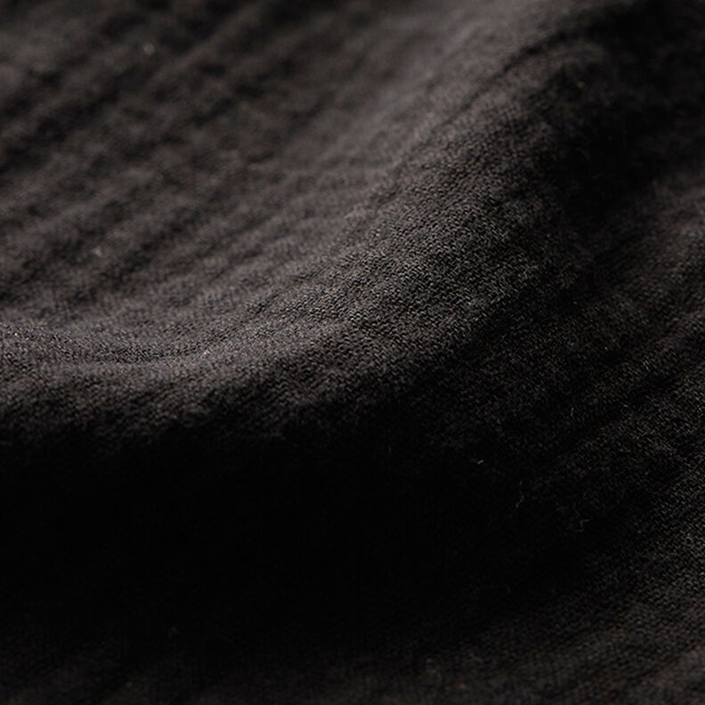 Muselina/doble arruga – negro,  image number 3