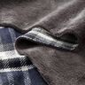 Tejido de abrigo con reverso de piel a cuadros – azul noche/gris pizarra,  thumbnail number 5