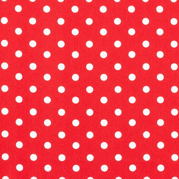 Popelina de algodón puntos grandes – rojo/blanco,  image number 1