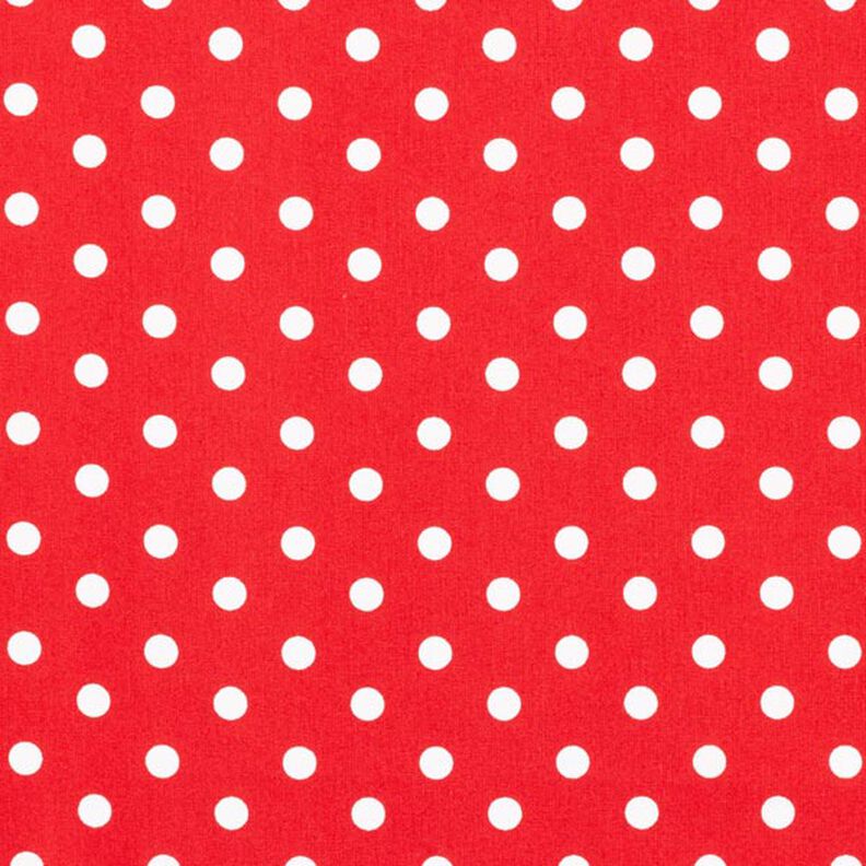 Popelina de algodón puntos grandes – rojo/blanco,  image number 1