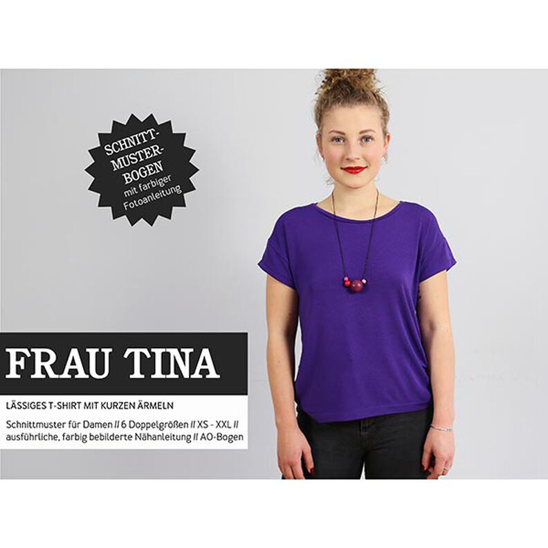 FRAU TINA – Camisa informal básica de manga corta, Studio Schnittreif  | XS -  XXL,  image number 1