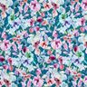 Felpa francesa veraniega Prado de flores en acuarela Impresión digital – azul océano,  thumbnail number 1