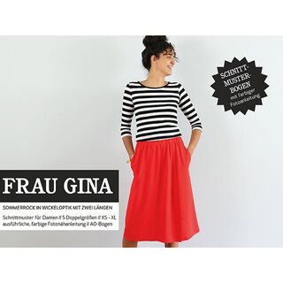 FRAU GINA - Falda de look cruzado con bolsillos laterales, Studio Schnittreif  | XS -  XL, 