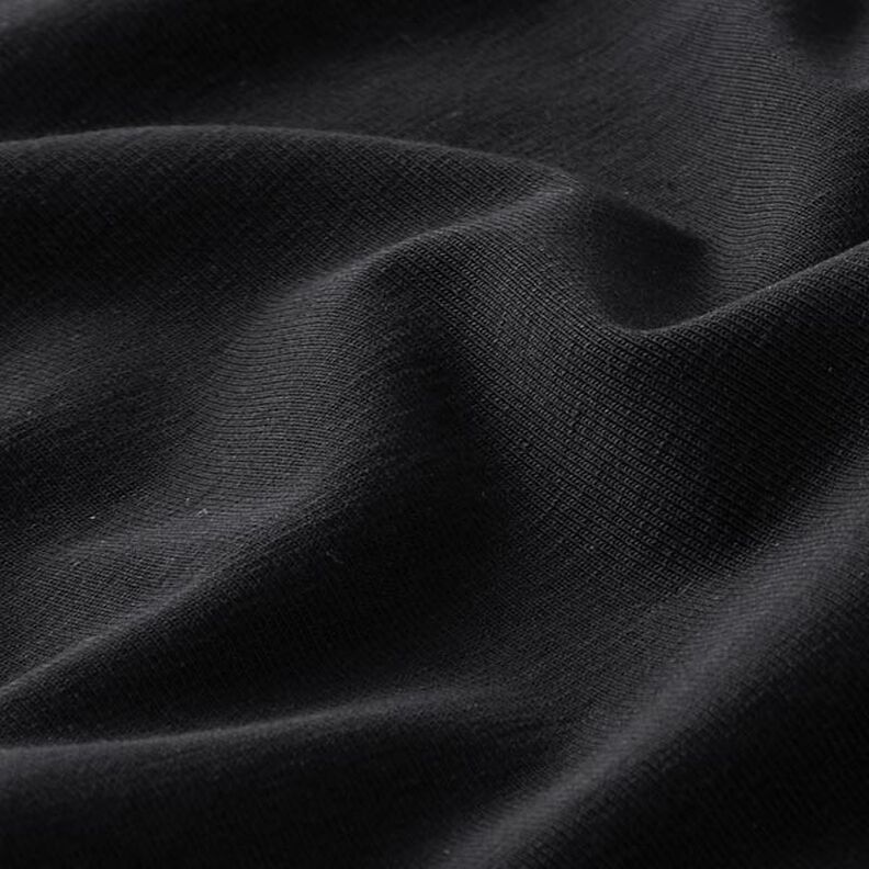 GOTS Tela de jersey de algodón | Tula – negro,  image number 2