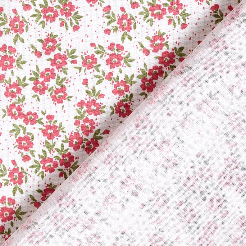 Popelina de algodón Mar de flores – rojo/blanco,  image number 4