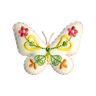 Parche Mariposa [ 4,5 x 5,5 cm ] – blanco lana/amarillo,  thumbnail number 1