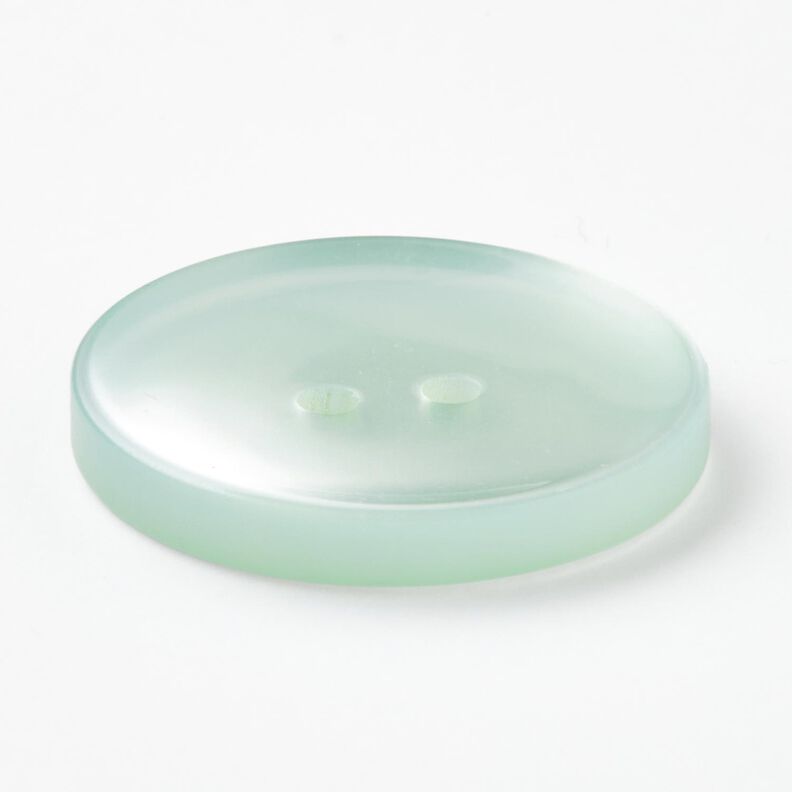 Botón de 2 agujeros brillante [Ø 25 mm] – menta suave,  image number 2