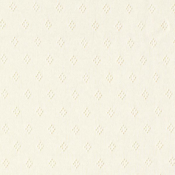 Jersey de punto fino con patrón de agujeros – blanco lana,  image number 1