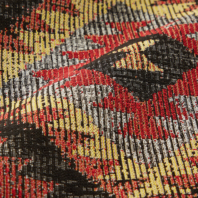 Tela decorativa Tapiz Rombos étnicos – carmín/negro,  image number 2
